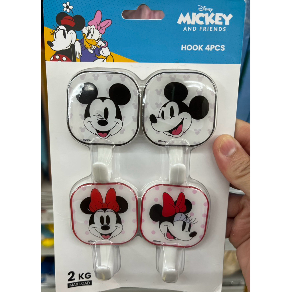 Mickey Mouse Wall-Mounted Hook Set Of 4 Pieces In A Pack | Shopee Singapore