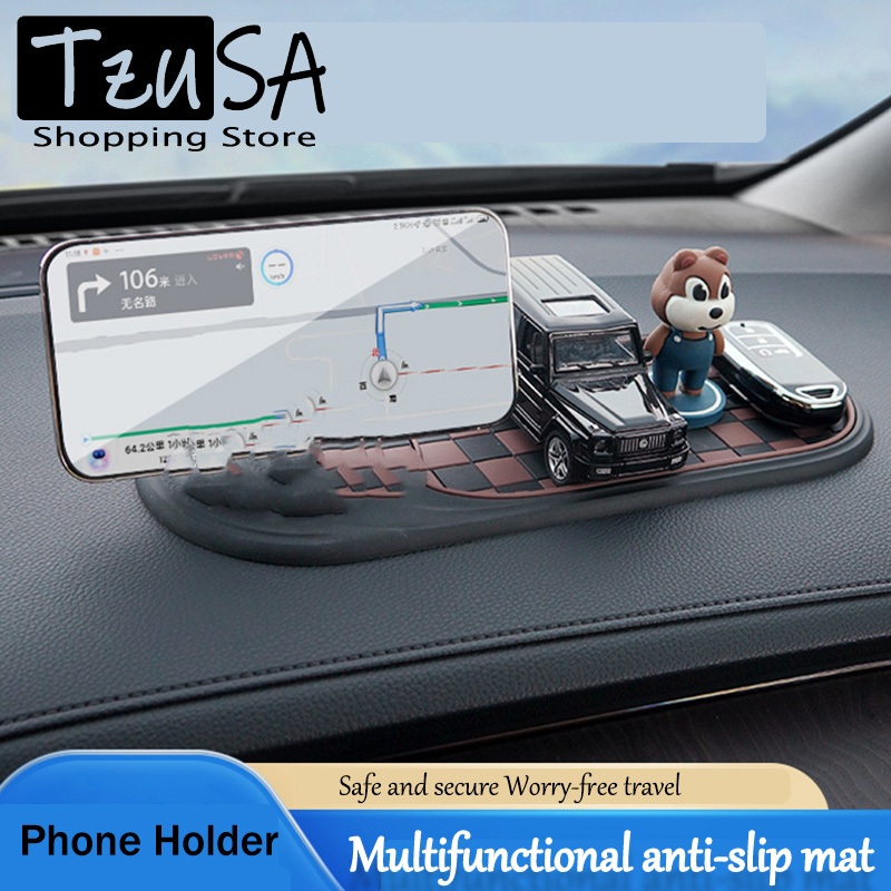Multipurpose Car Storage Mat Parking Sign + Mobile Phone Holder + PVC ...