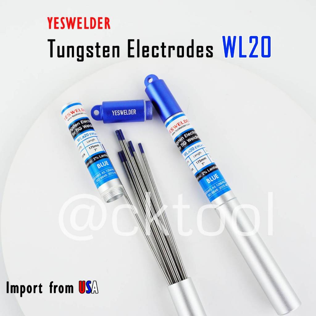Yeswelder Tungsten Electrodes WL20 BLUE 175mm*2.4mm BLUE Imported From ...