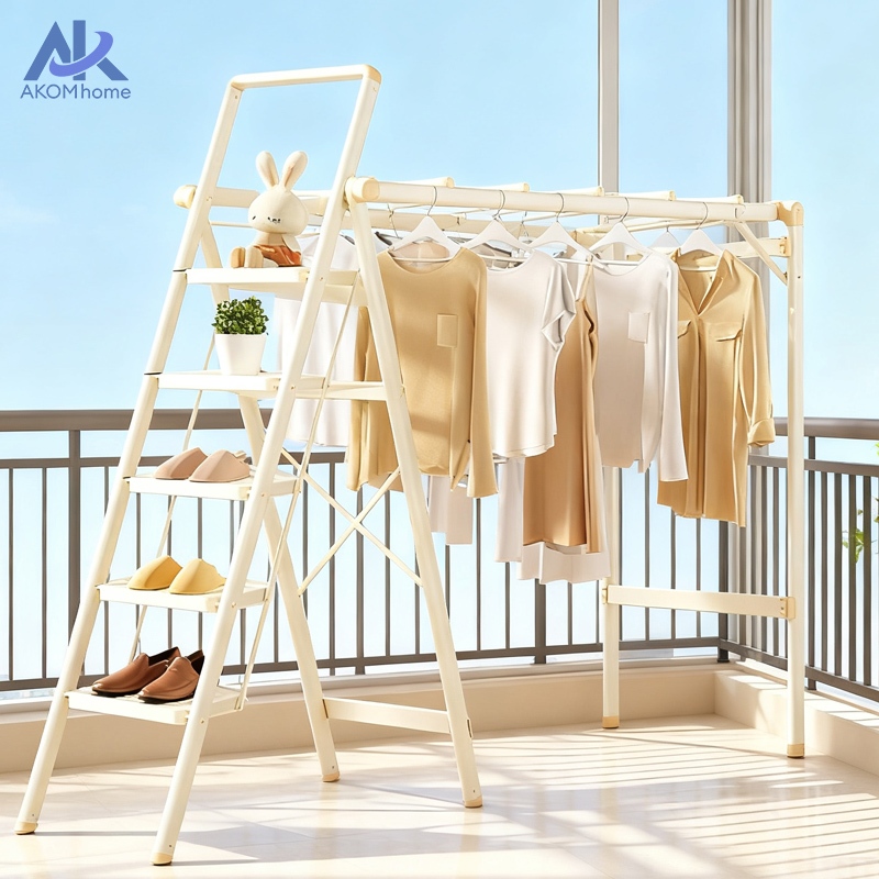 2in1 Clothes Drying Rack Ladder Multi-Purpose Folding Weight Available ...