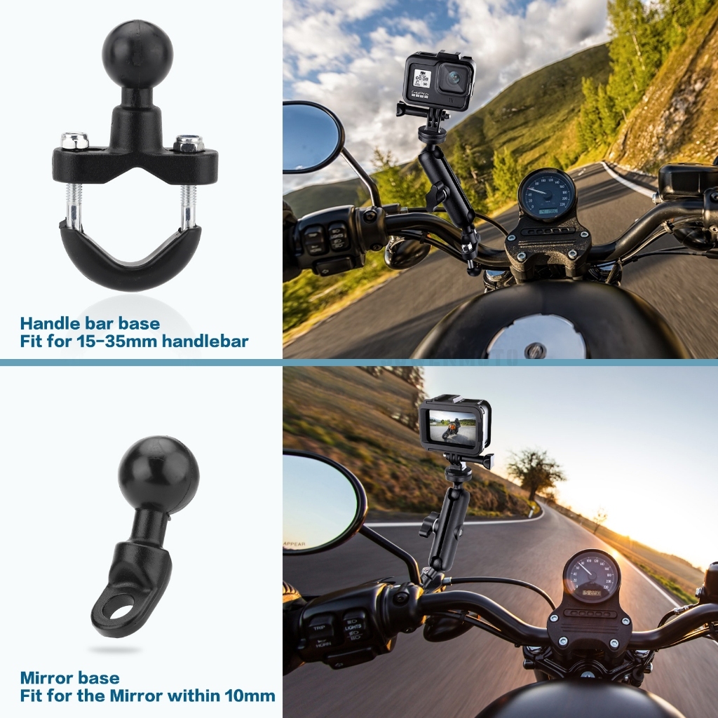 Action Camera Mount For Motorcycles Can Rotate Corners | Shopee Singapore