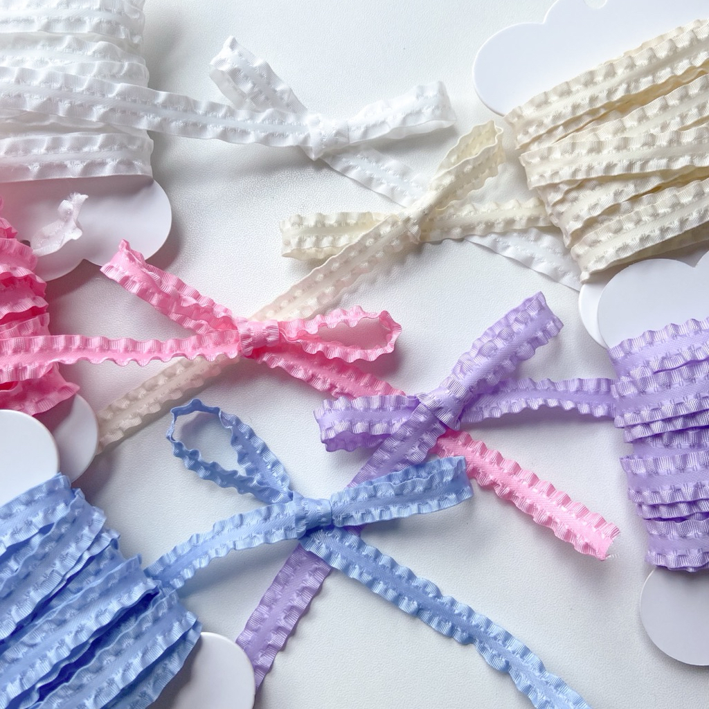 | (5 Yards) Ruffle Ribbon Bow Ruffled Size 10 mm/1.0 cm | Shopee Singapore