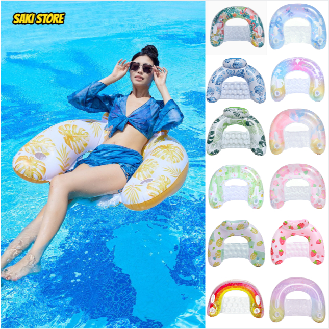 2026 New Inflatable Sofa Chair U-Shaped Raft Sitting Rubber Float For ...