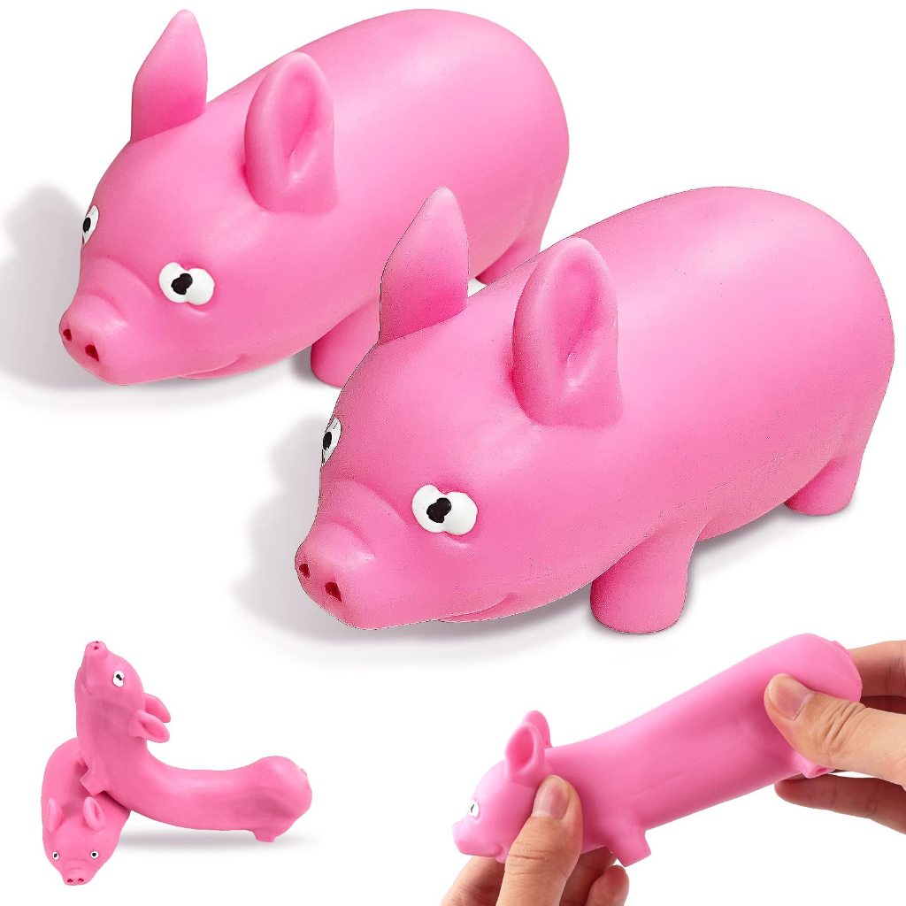 TPR Stretchable Pig Toy Safe Small Size Easy To Carry | Shopee Singapore