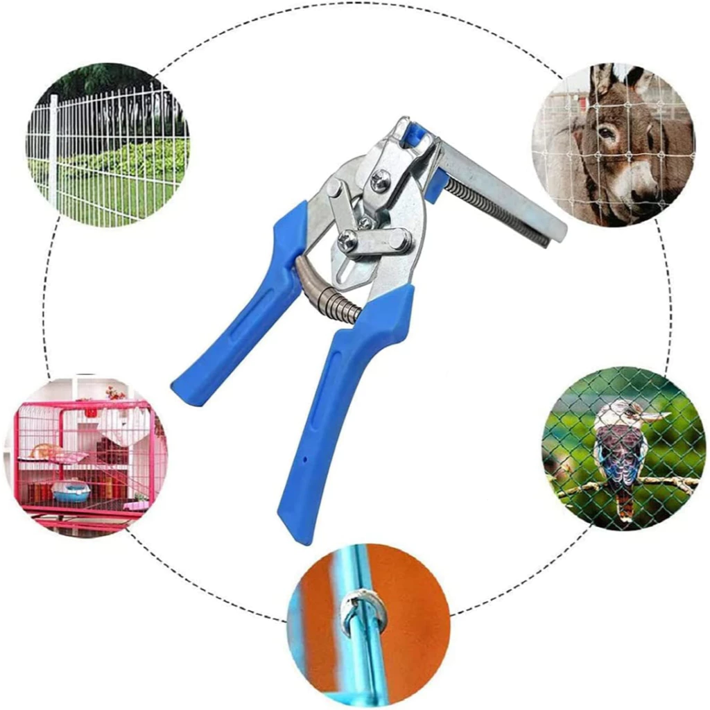 Pliers Wire Crimping Mesh Tying Cage Locking Rings Chicken Stapler ...