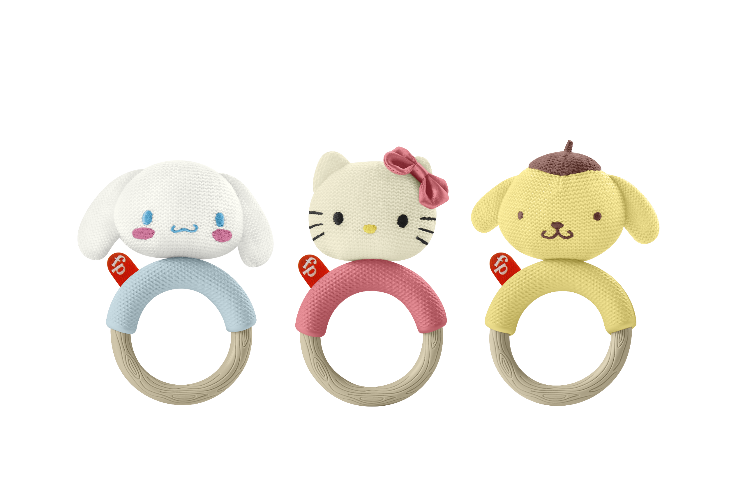 Fisher Price Sanrio Baby Knit Teether Set Cartoon Shaped HBP48 | Shopee ...