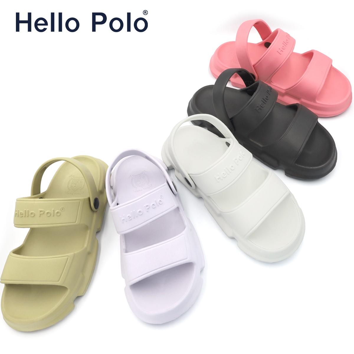 Hello Polo Women's Fashion Slippers Non-Slip Thick Sole Tap Cute Soft ...