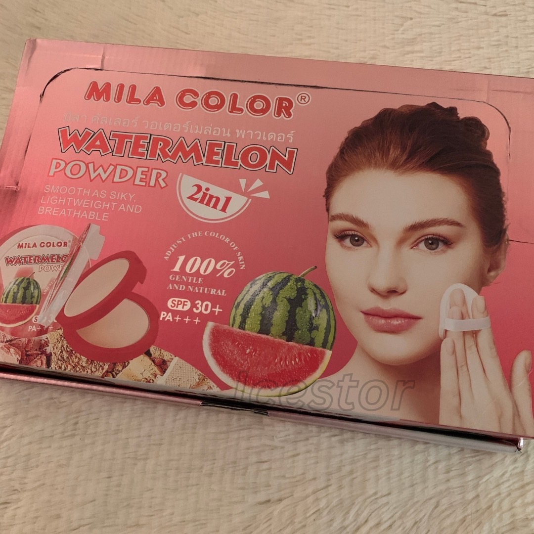 MC5092 MILA COLOR POWDER WATER MELON SPF 30PA+++แป้งพัฟ2 ชั้น เนื้อ ...