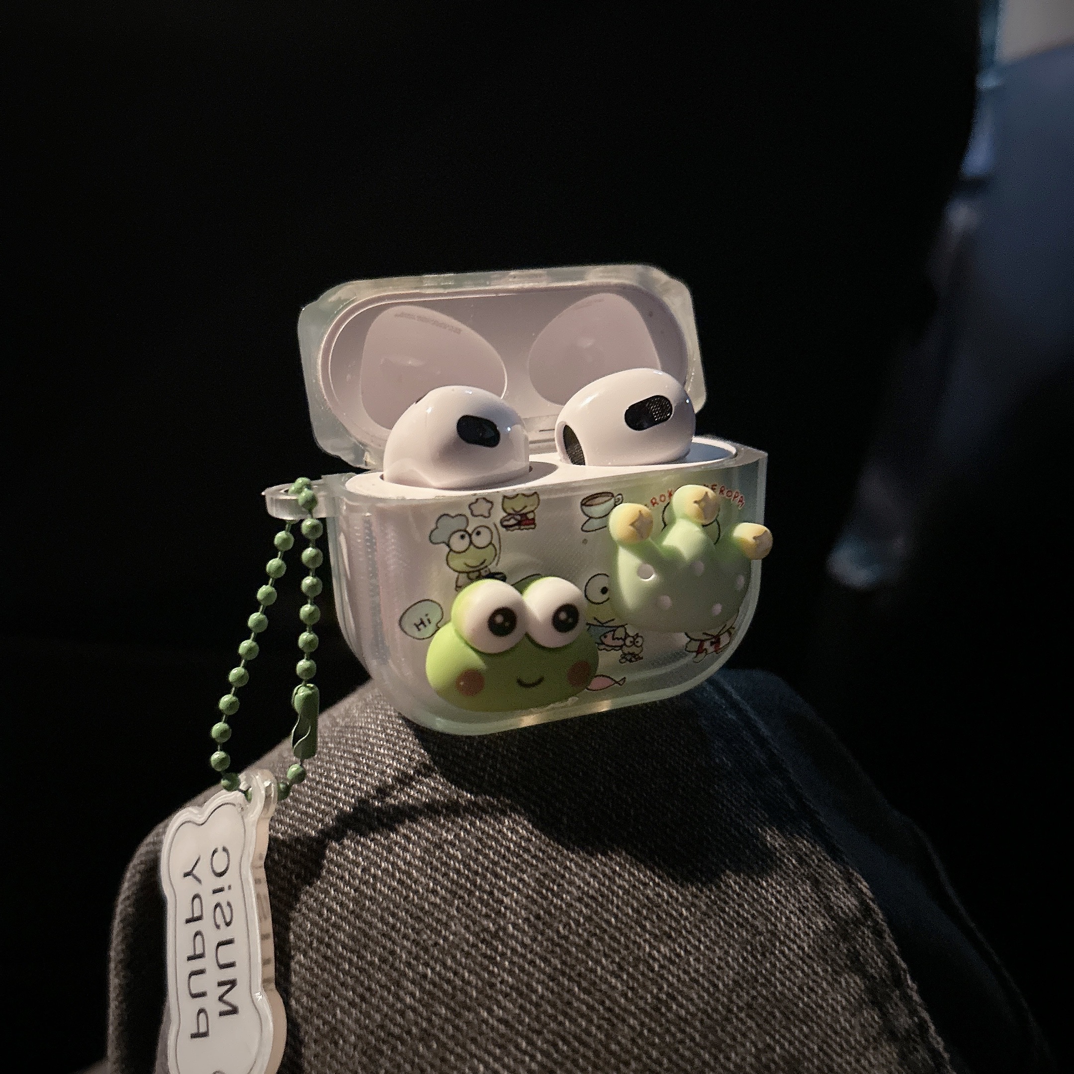 Hanging Frog Earphone Case i12 i11 i13 Cartoon Transparent Embossed 1 2 ...