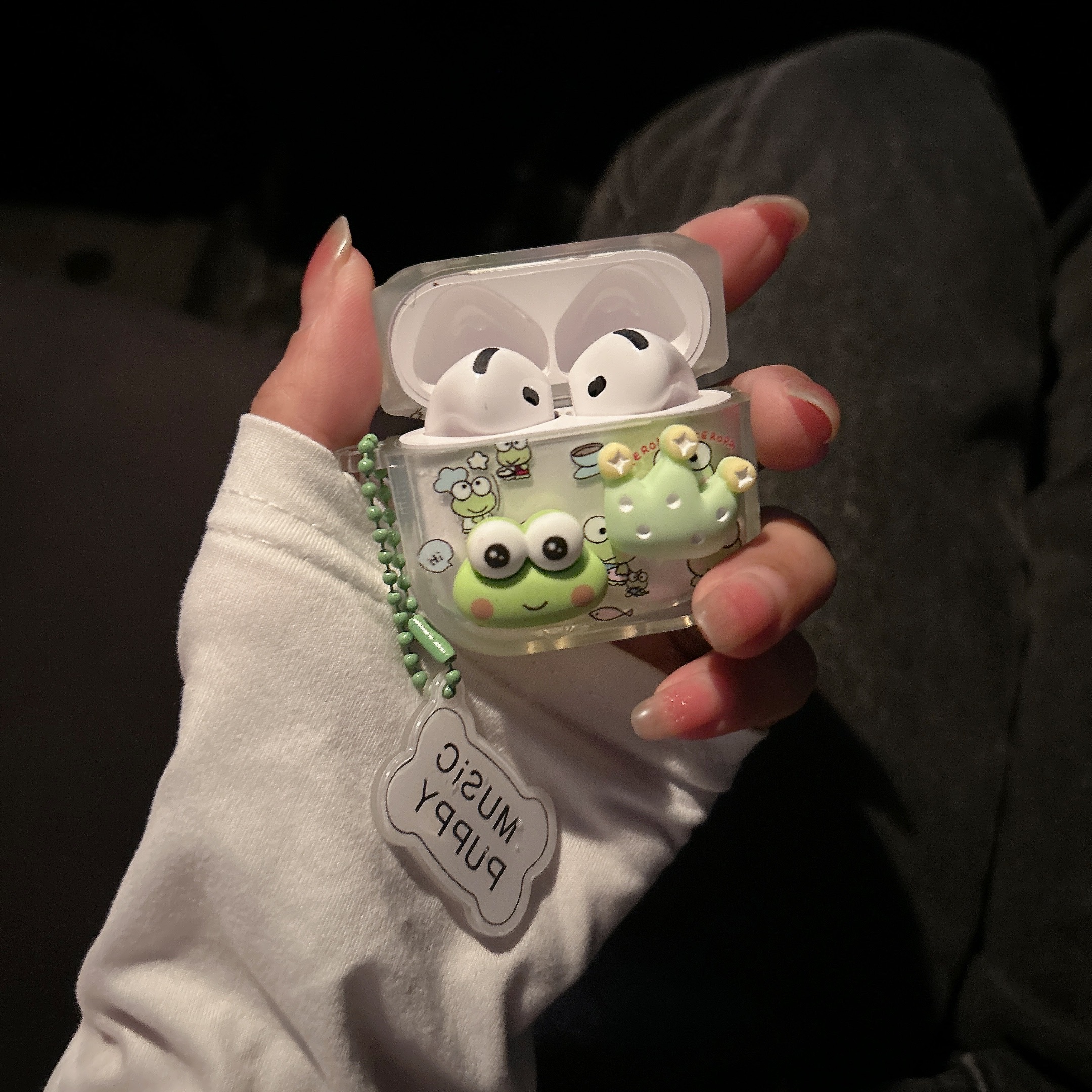 Hanging Frog Earphone Case i12 i11 i13 Cartoon Transparent Embossed 1 2 ...