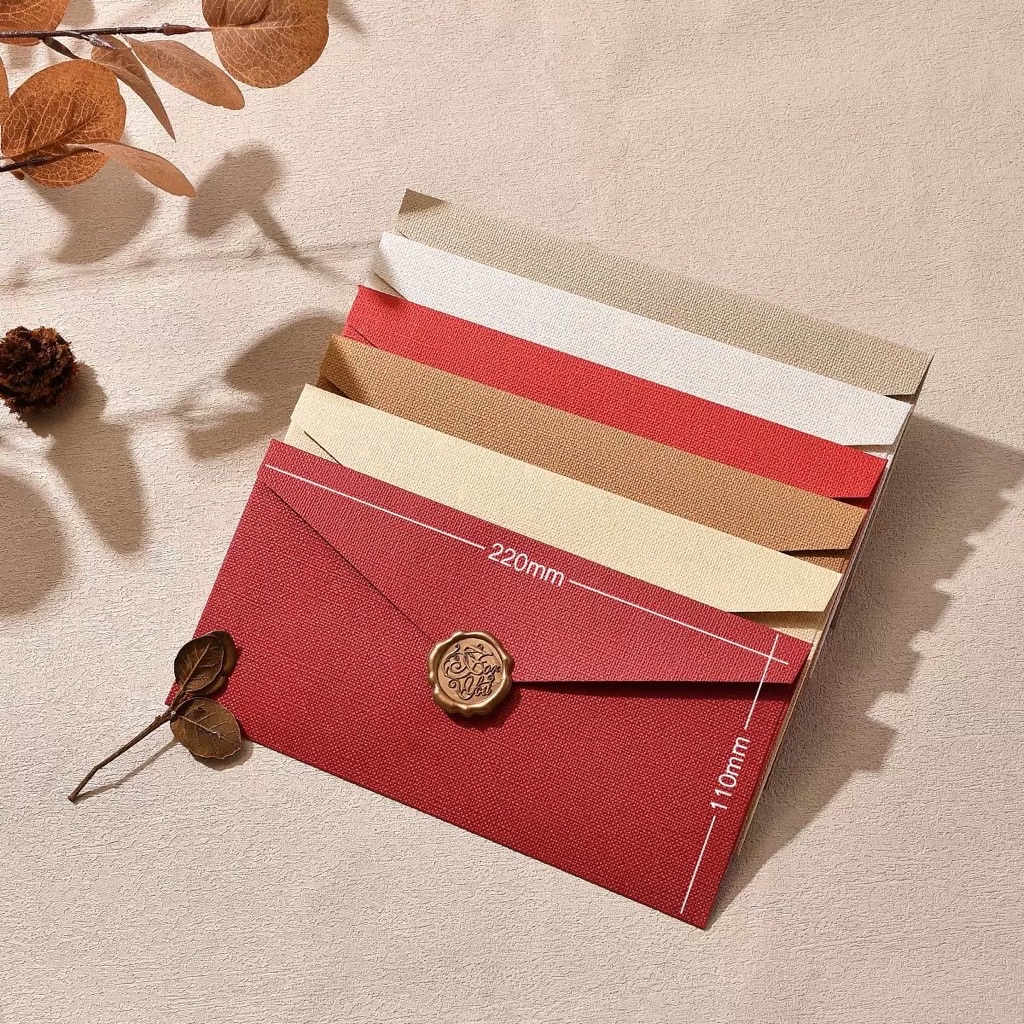 (En2) Long Kraft Paper Envelope Card Banknote Wedding Envelopes ...