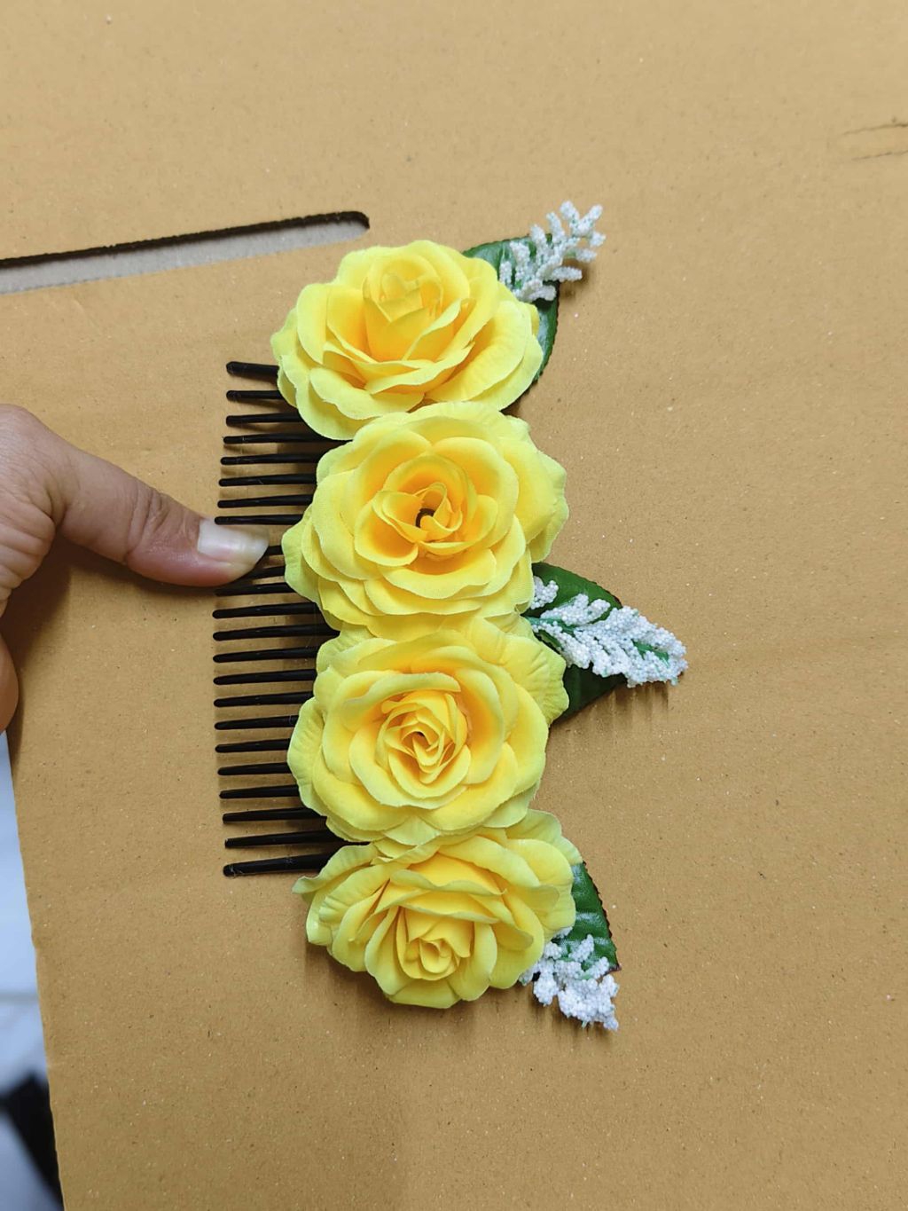 Comb Rose Comb Artificial Flower Comb | Shopee Singapore
