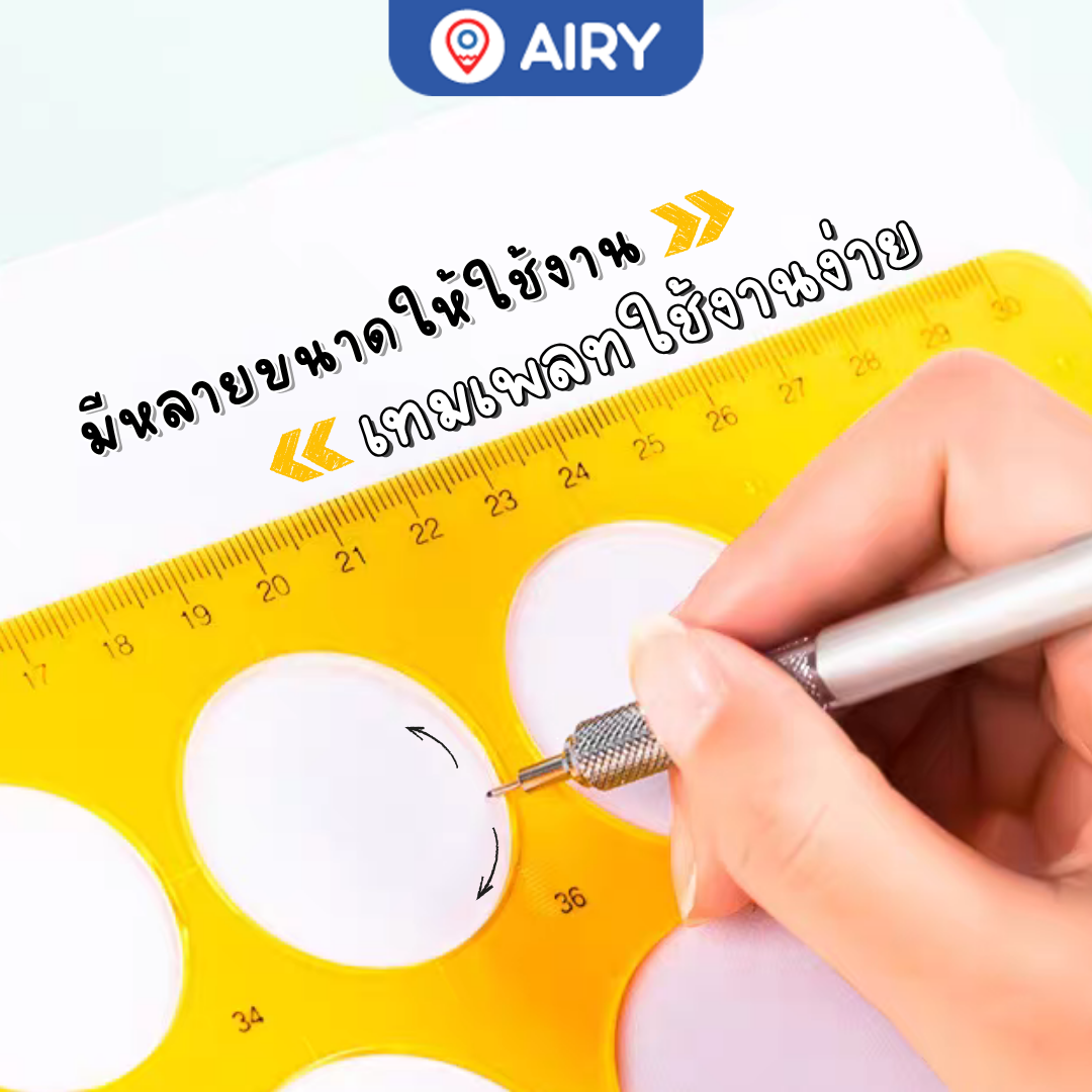 Template Ruler Model BM-KJ-001 Geometric Circle Triangle Square Drawing ...