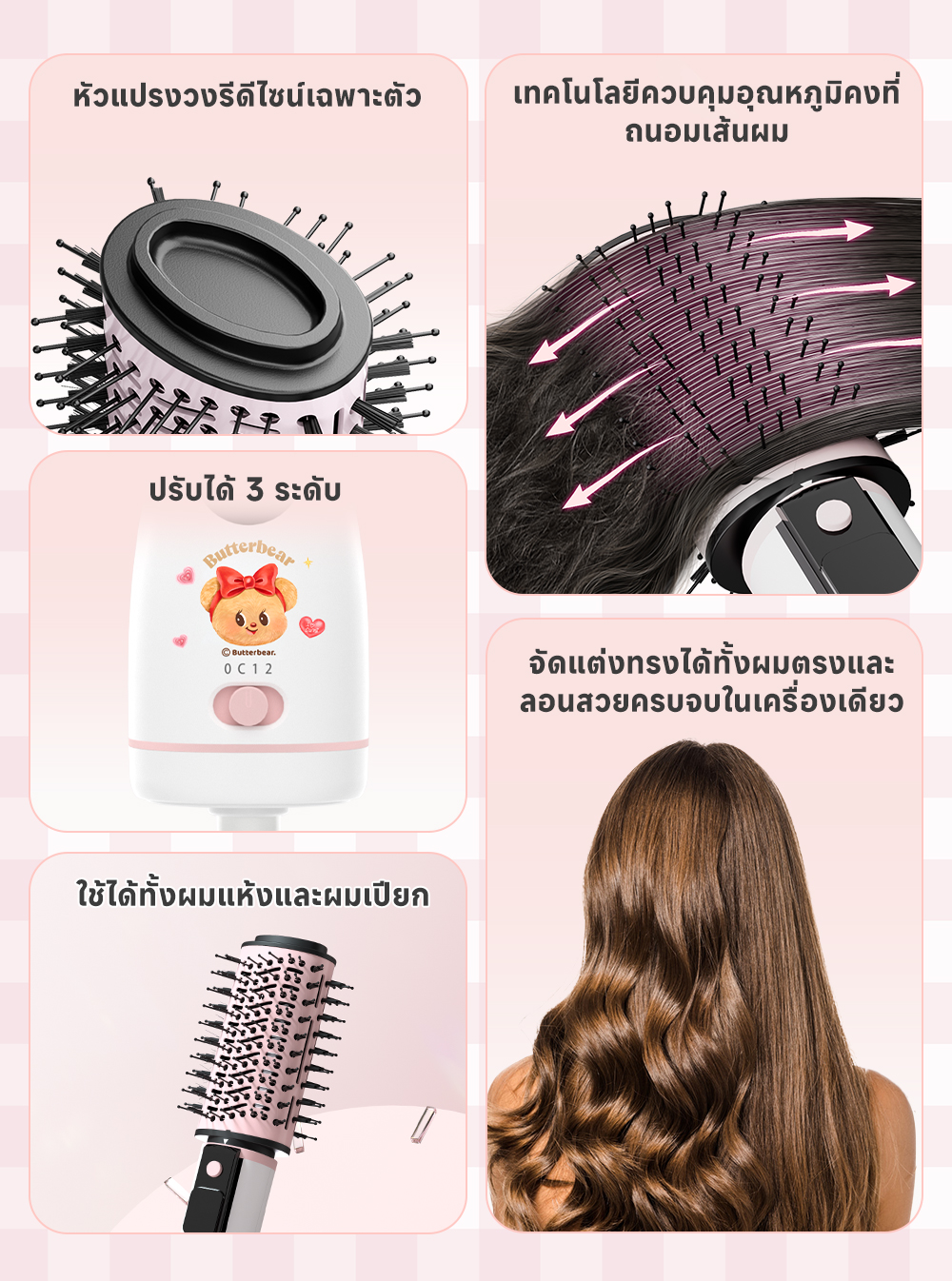 Simplus 4-in-1 Hair Dryer Brush Hot Air Blower Can Be Used For Both Dry ...