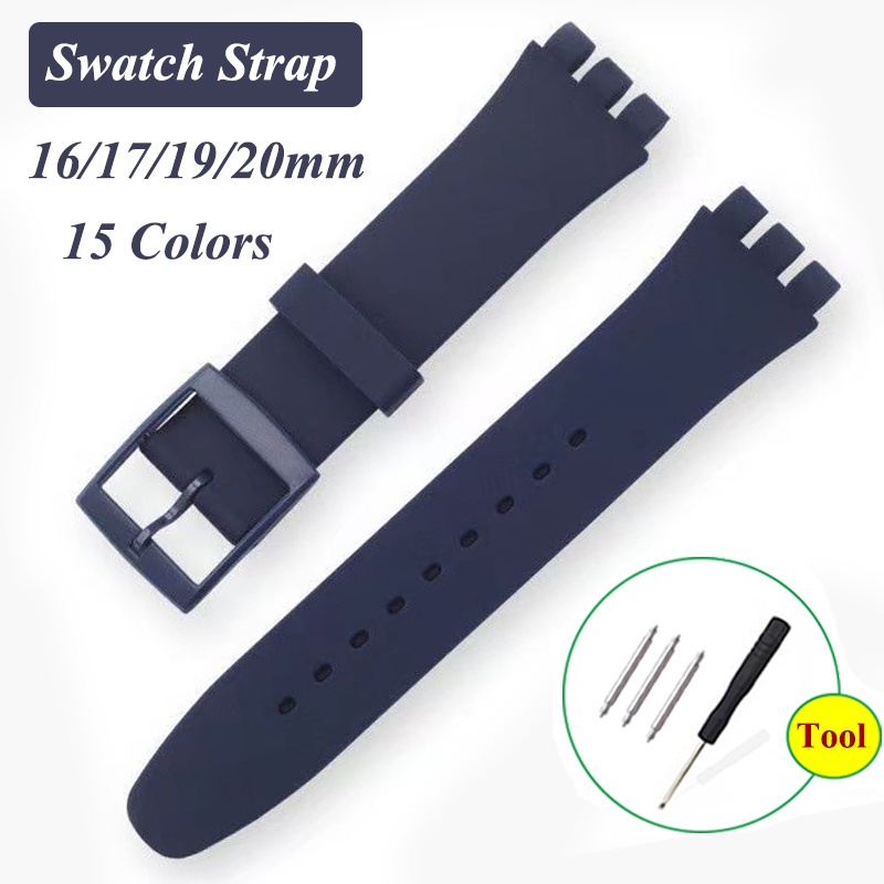 Watch Strap Rubber for Swatch Strap Colorful Silicone Wristband
