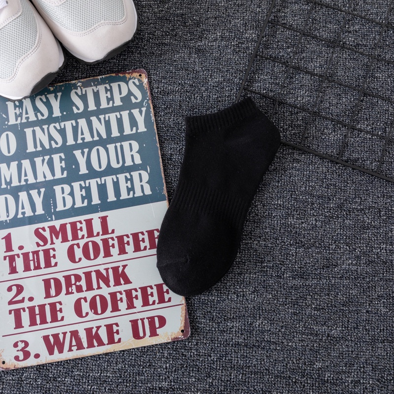 KAFU D794 Men Women Black White Cotton Socks Sweat-Absorbent Breathable ...