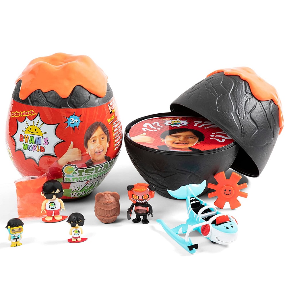 RYAN'S WORLD Giant Mystery Egg Series 8, Island Adventures, Volcano Egg ...