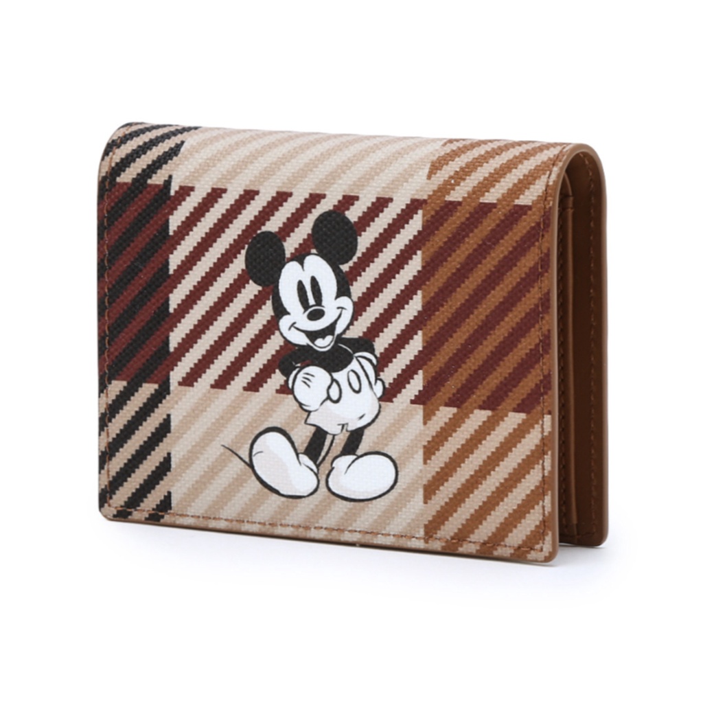 DAKS X DISNEY Mickey Mouse leather color scheme check business card
