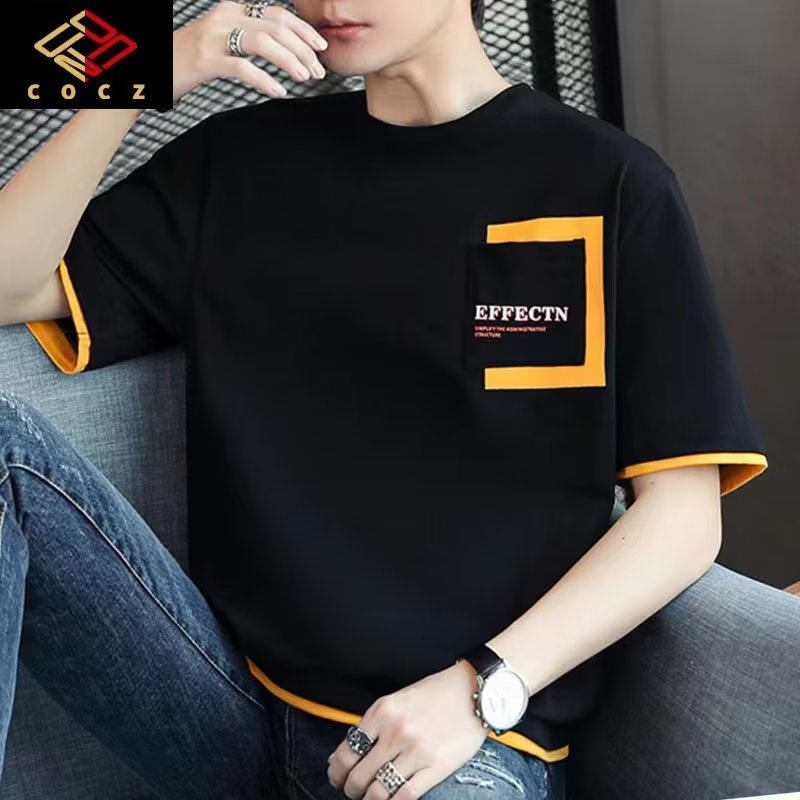 Short sleeved T-shirt for men's summer 2023 new half sleeved ins trendy ...