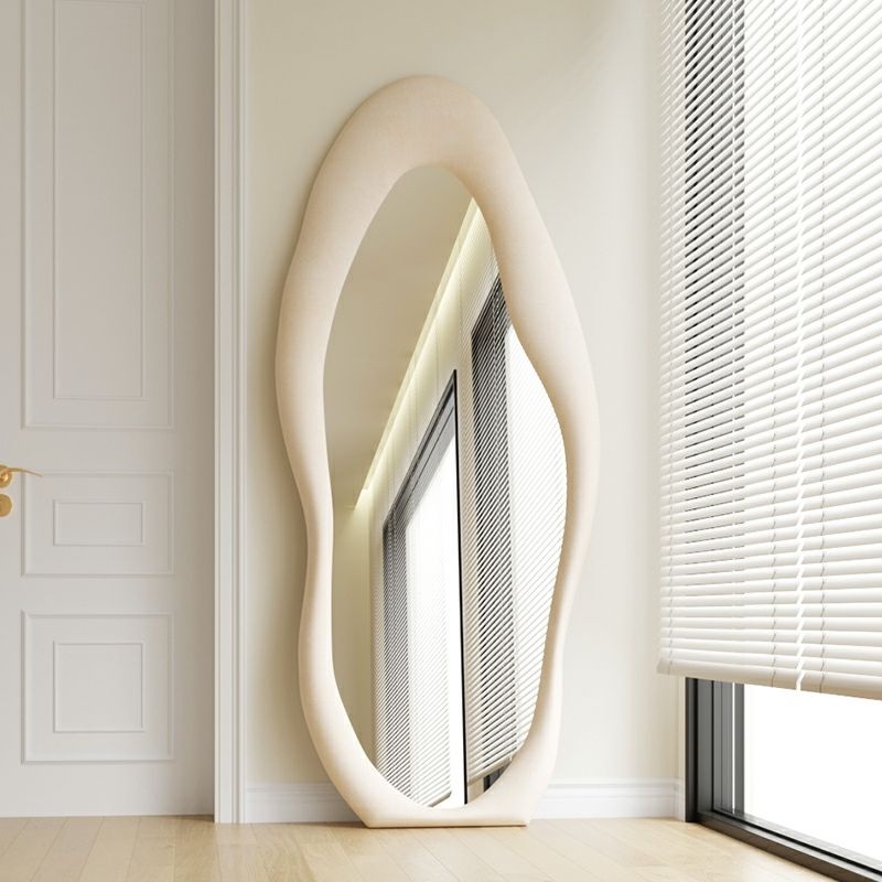Fulllength mirror Shaped mirror Lightweight floor mirror Irregular dressing mirror Home fitting