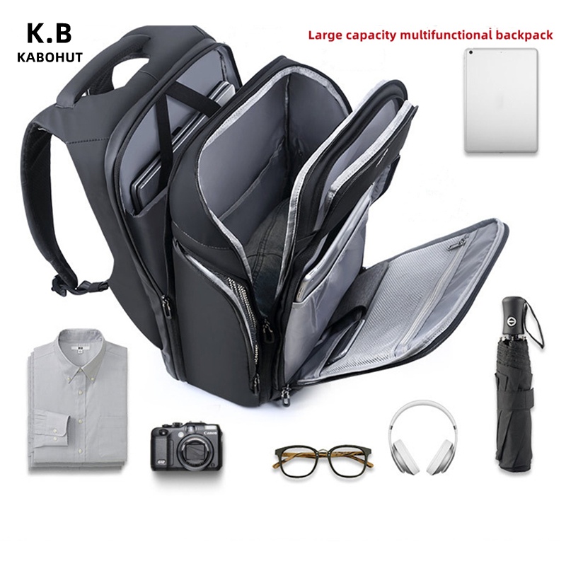 Kabohut Travel Backpack Men 17.3Inch Laptop Bag Large Capacity