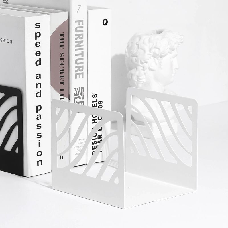 NonBlack and White Book Stand Student Desk Upper Desk Storage Bookshelf Adjustable Dormitory