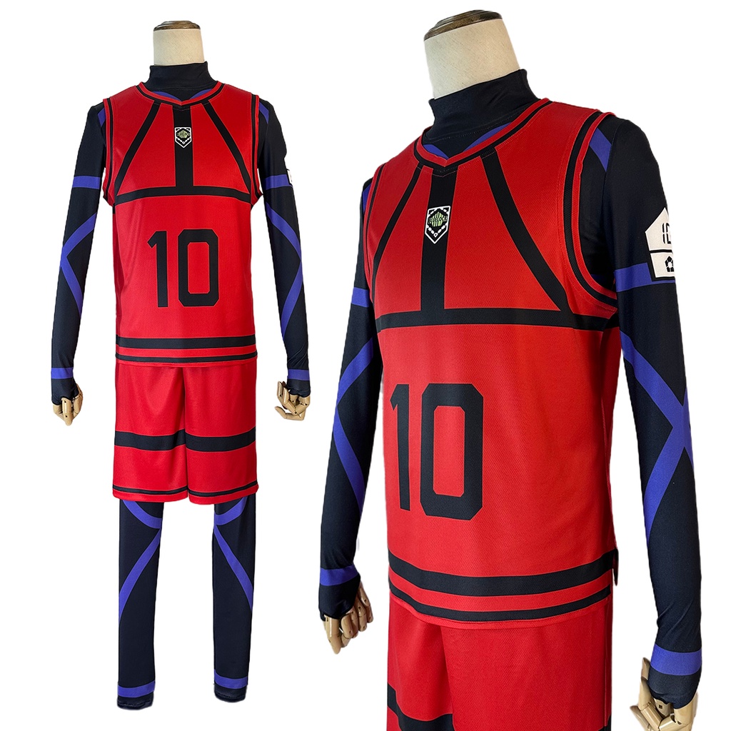 HOLOUN Blue Lock Cosplay Jerseys REO CHIGIRI Costume RIN Red Color ...