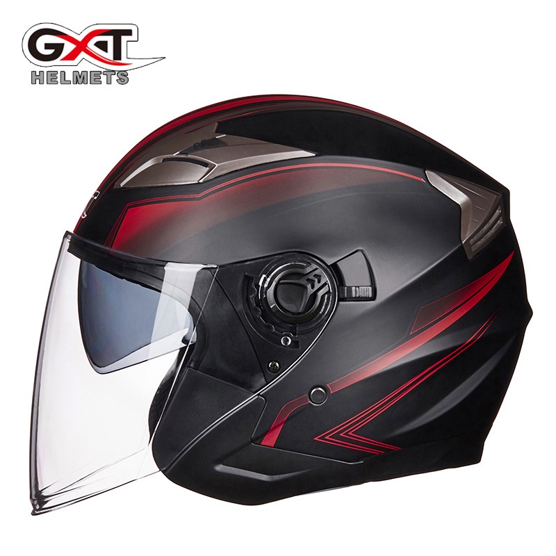 GXT Helmet Electric Motorcycle Helmet Man Pair Lens Half Helmet Female