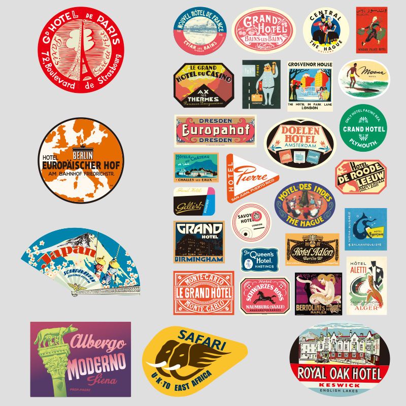 Retro hotel world landmark Rimowa rimowa luggage suitcase scenery