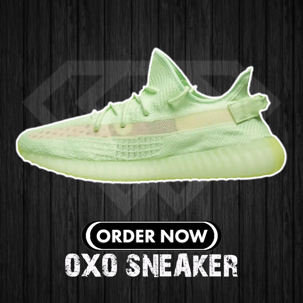 Classic Originals Yee ZY Boost 350 V2 glow in the dark green Ye Guang LV originals quality 100 eg5293 Women Men shoes 1Y44