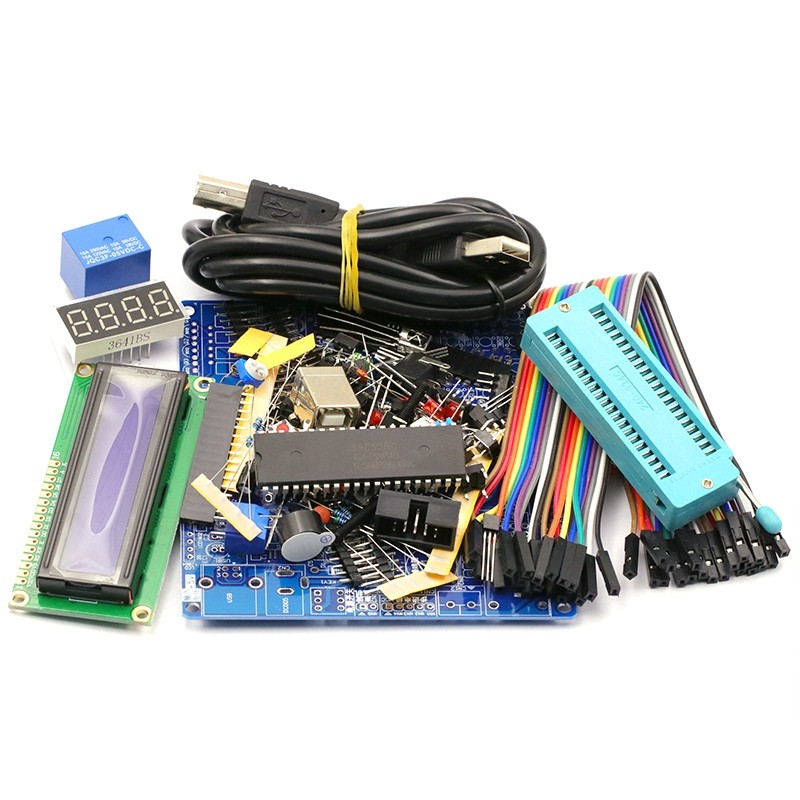 51 MCU Development Board Learning Board Kit DIY Kit Welding Components ...
