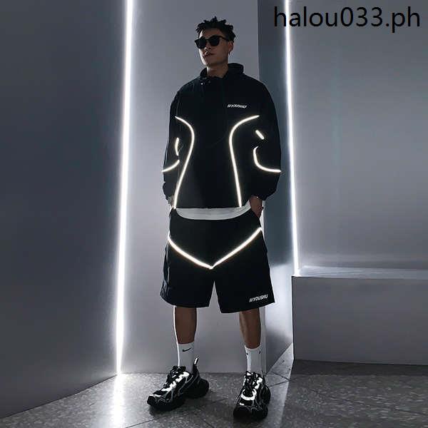 · National Trendy Reflective Hooded Waterproof Jacket Suit Summer Men's ...