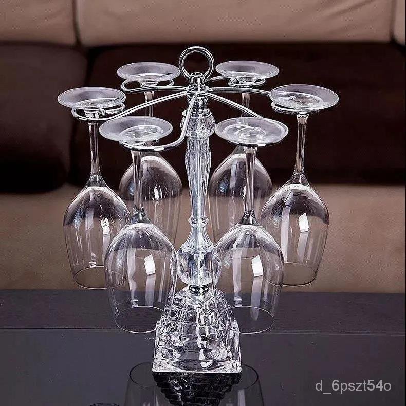 Hanging Glass Holder Goblet Wine Storage Rack Pyramid Shelf Household ...