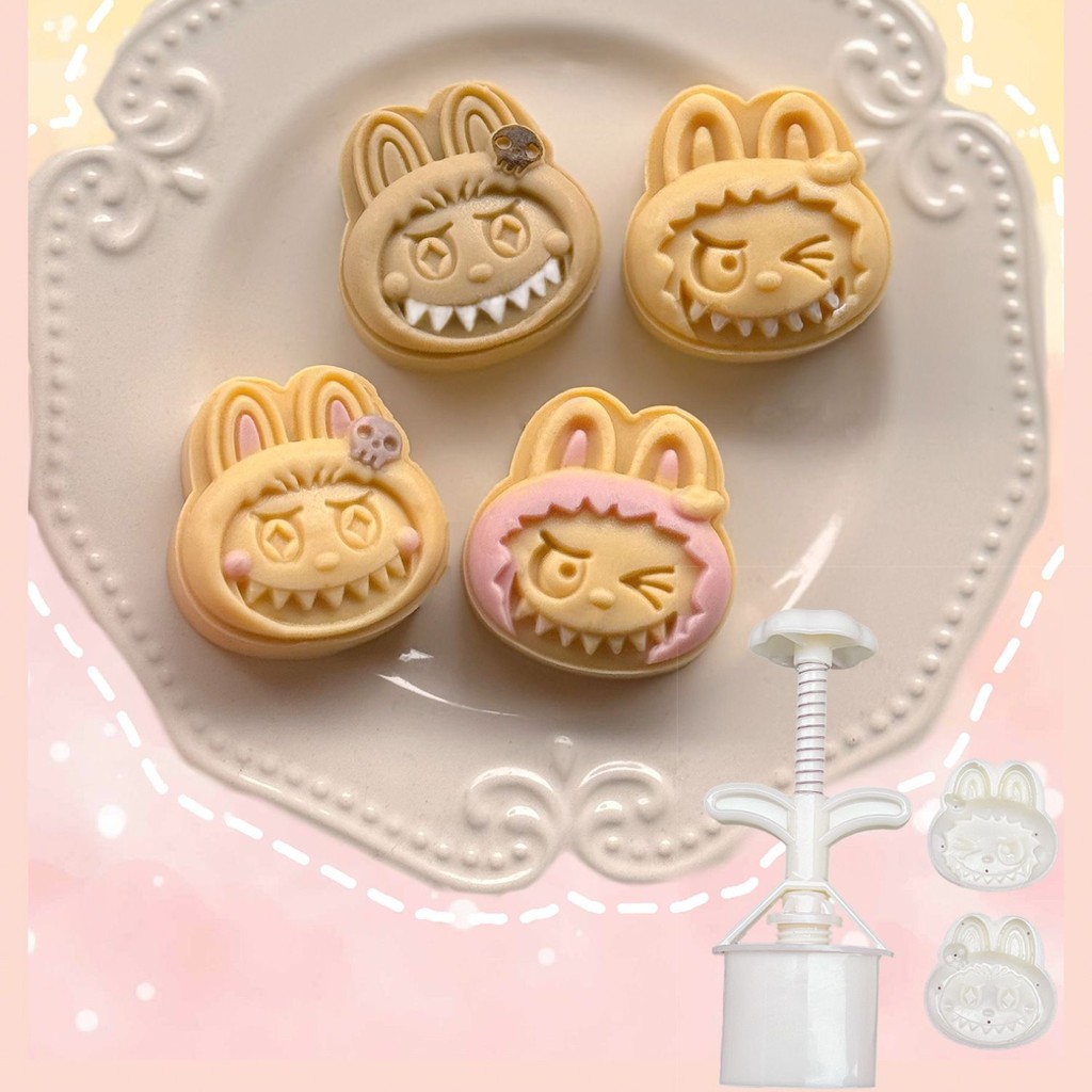 Handmade Mooncake Creative Mould 50g Cartoon labu Cloth Mung Bean Cake ...
