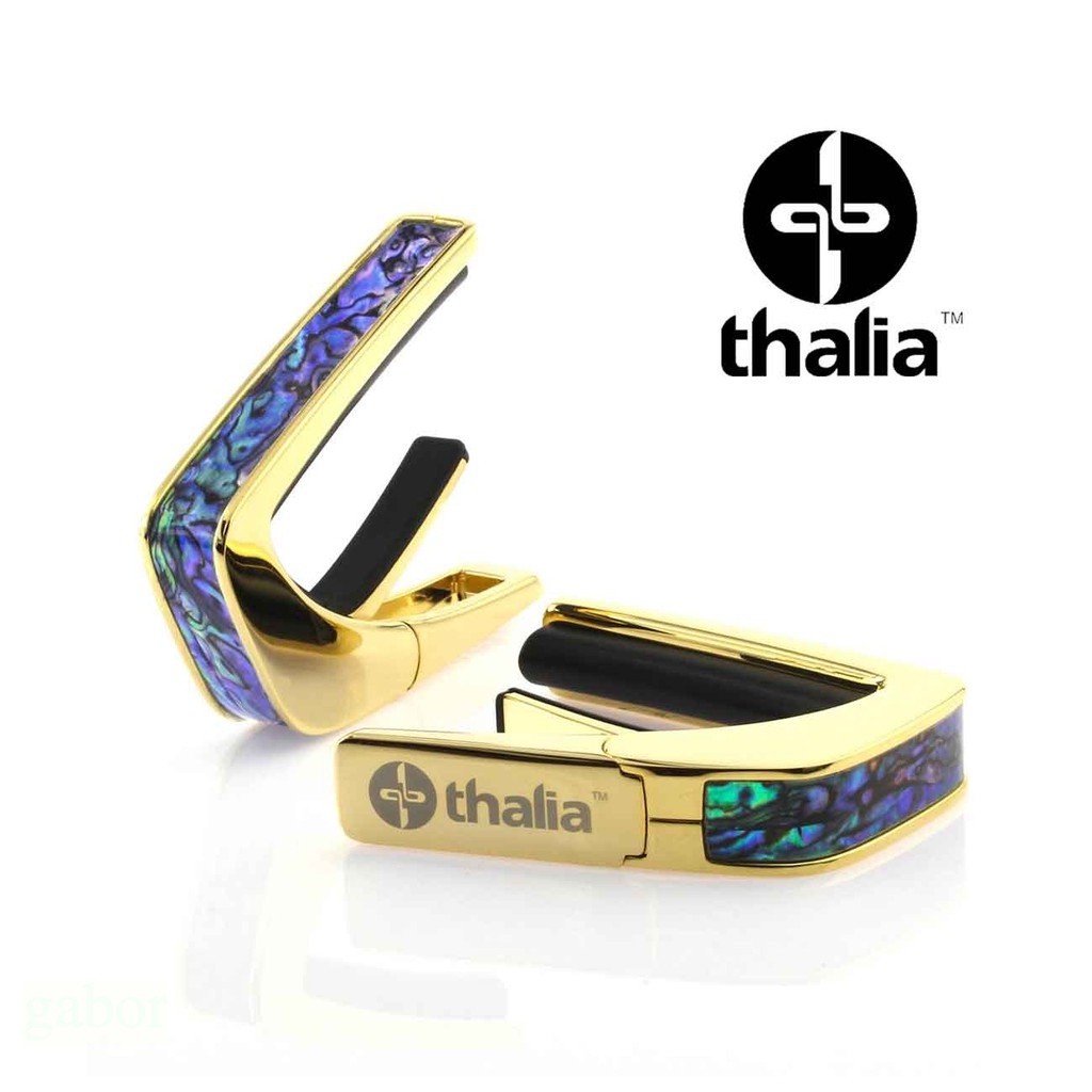 Thalia Capo Guitar Blue Abalone Shell Inlaid Gold-Plated Chrome-Plated ...
