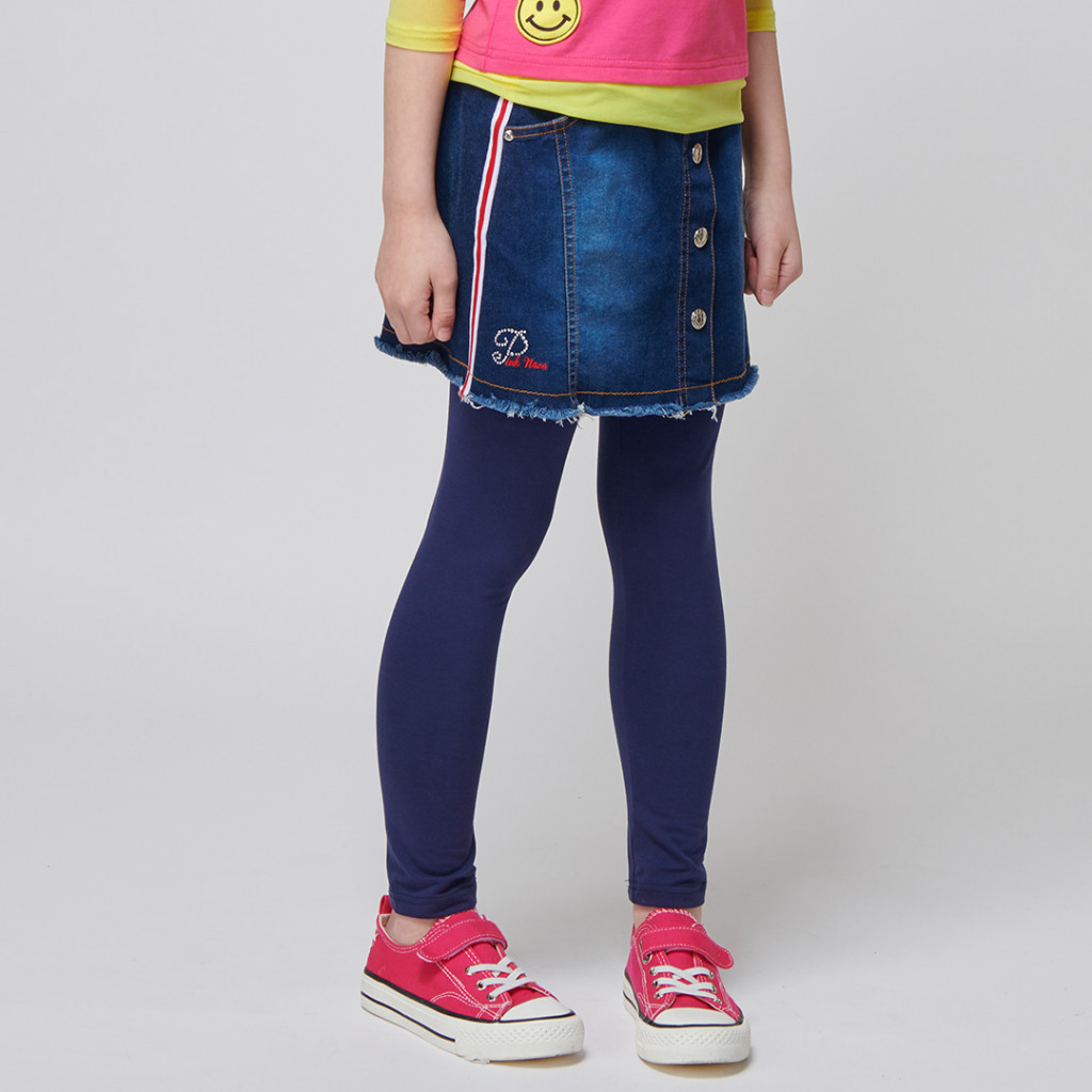 [Pink Nana Children's Clothing] Big Girl Spring Summer Denim Culottes ...