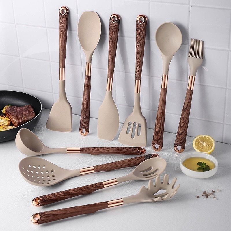 Silicone Tableware Set Kitchen Utensils Baking Tools And Cookware Non ...