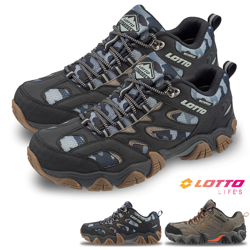 LOTTO Boys Hiking Shoes REX D Low Top Waterproof Breathable Sports Cross Country Men s Happy Shopee Singapore