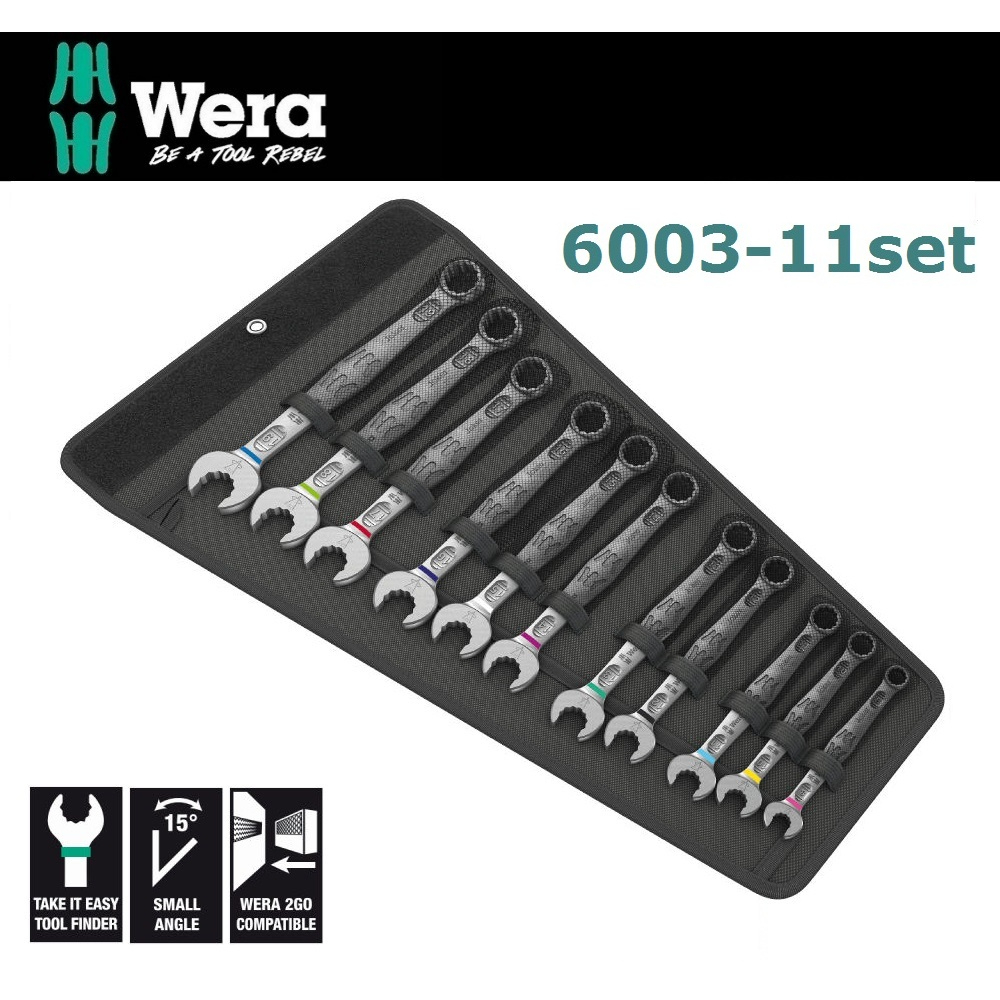 Germany [WERA] 6003 Joker Socket Wrench 11pcs SetWith Canvas Storage