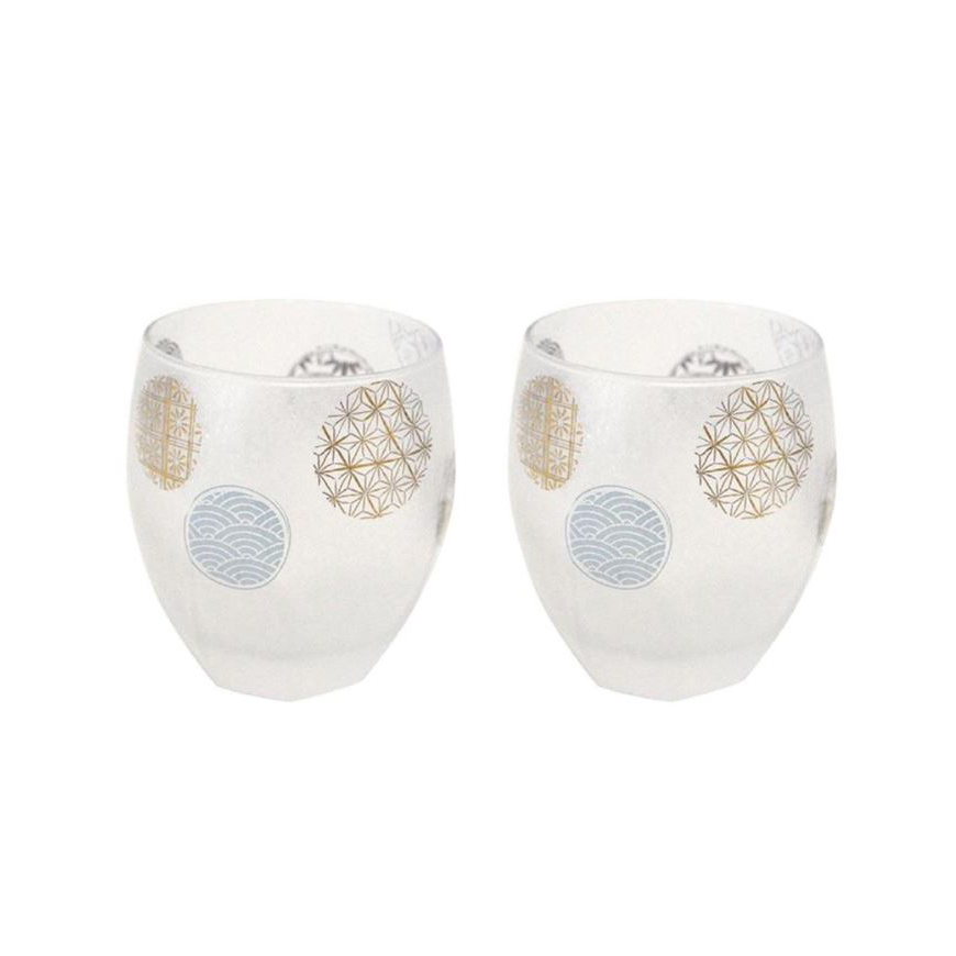 [Japan ADERIA] Maru Pattern/Snow Rabbit Double-Piece Cup Gift Box Set ...