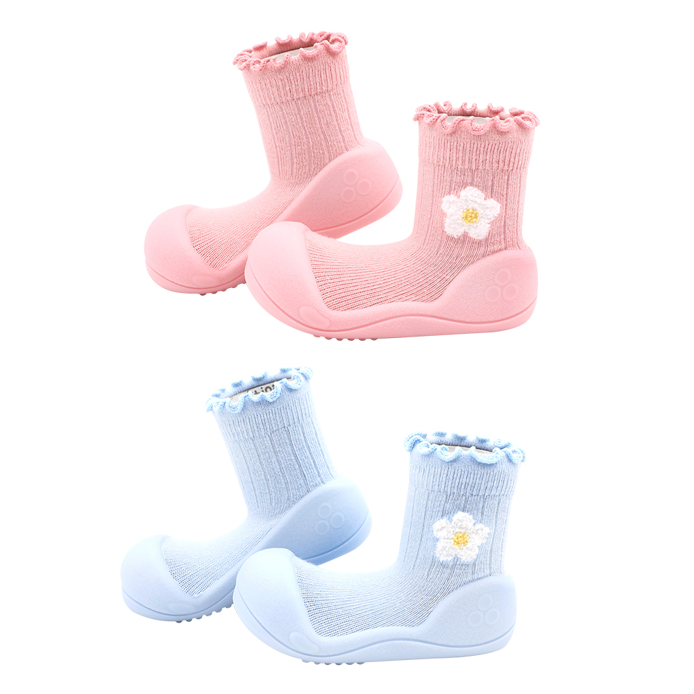 Korea Attipas Happy Toddler Shoes Curling Small Flower Blue Pink Sock Shoes Shopee Singapore