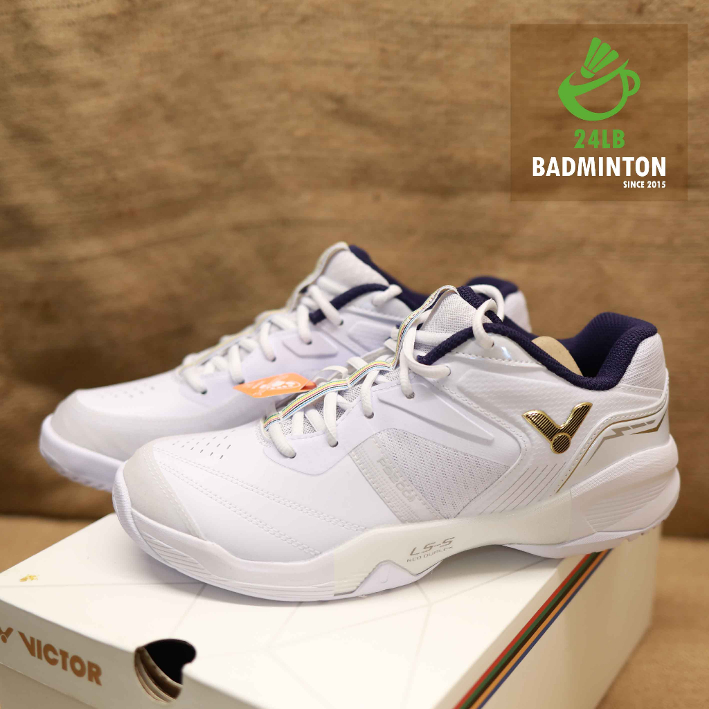 24 Pound Badminton VICTOR Victory Tai Tzu Ying Designated Shoes P9200II White Gold Shopee Singapore