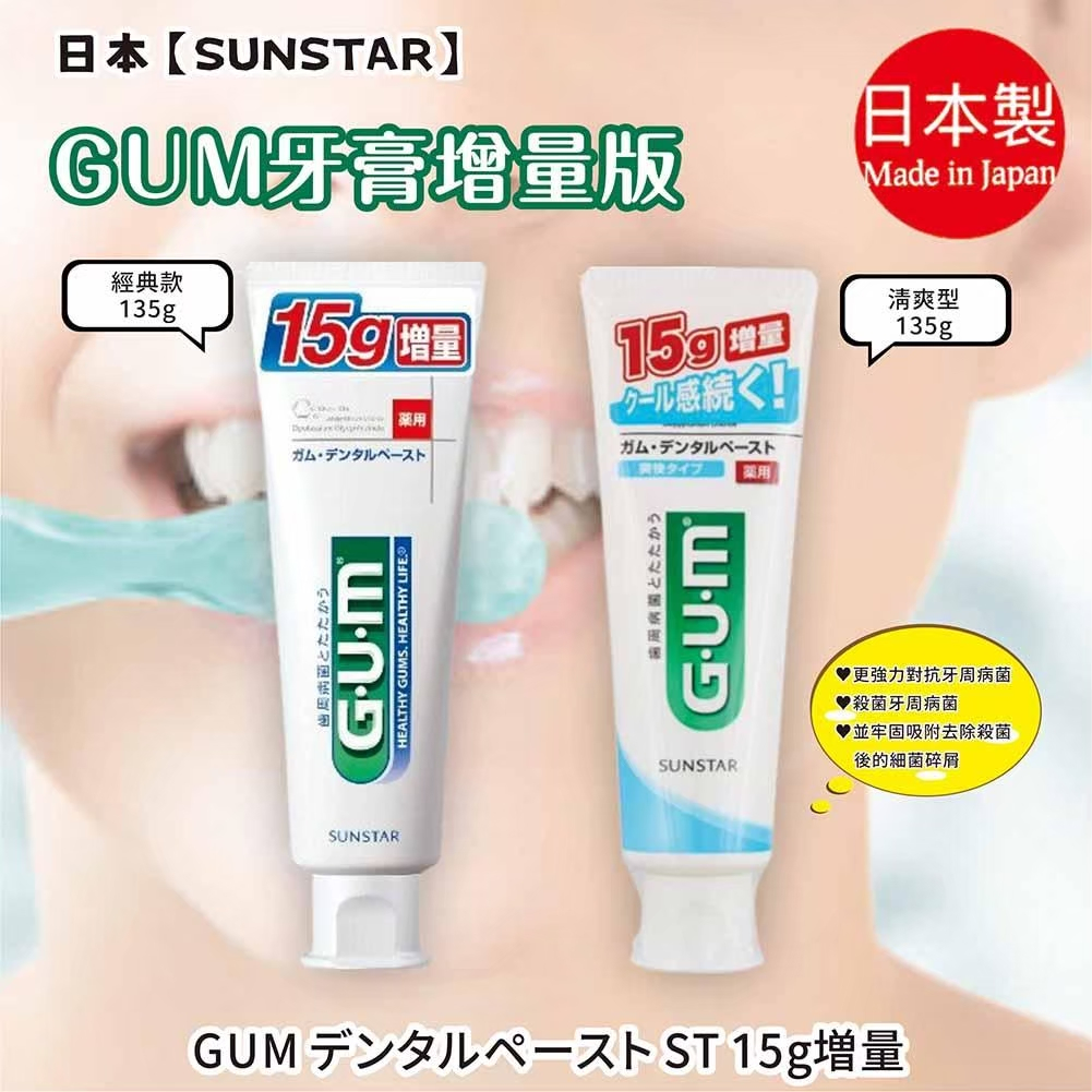 Japan [SUNSTAR] GUM Toothpaste Incremental Version SUNSTAR Oral Teeth