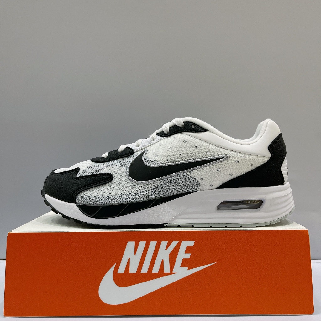 NIKE AIR MAX SOLO Boys Black White Breathable Cushion Retro Time Sports ...