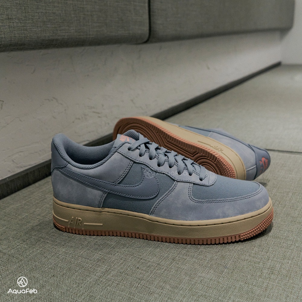 Nike Air Force 1 '07 Ashen Slate Male Gray Blue AF1 Rendering Casual Shoes  FB8876-400