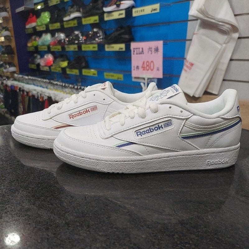 Reebok club c hot sale 85 blue and white