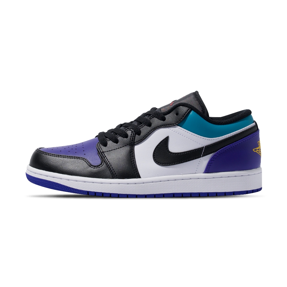 Nike Air Jordan 1 Low Male Black Purple Stitching AJ1 Classic Casual ...