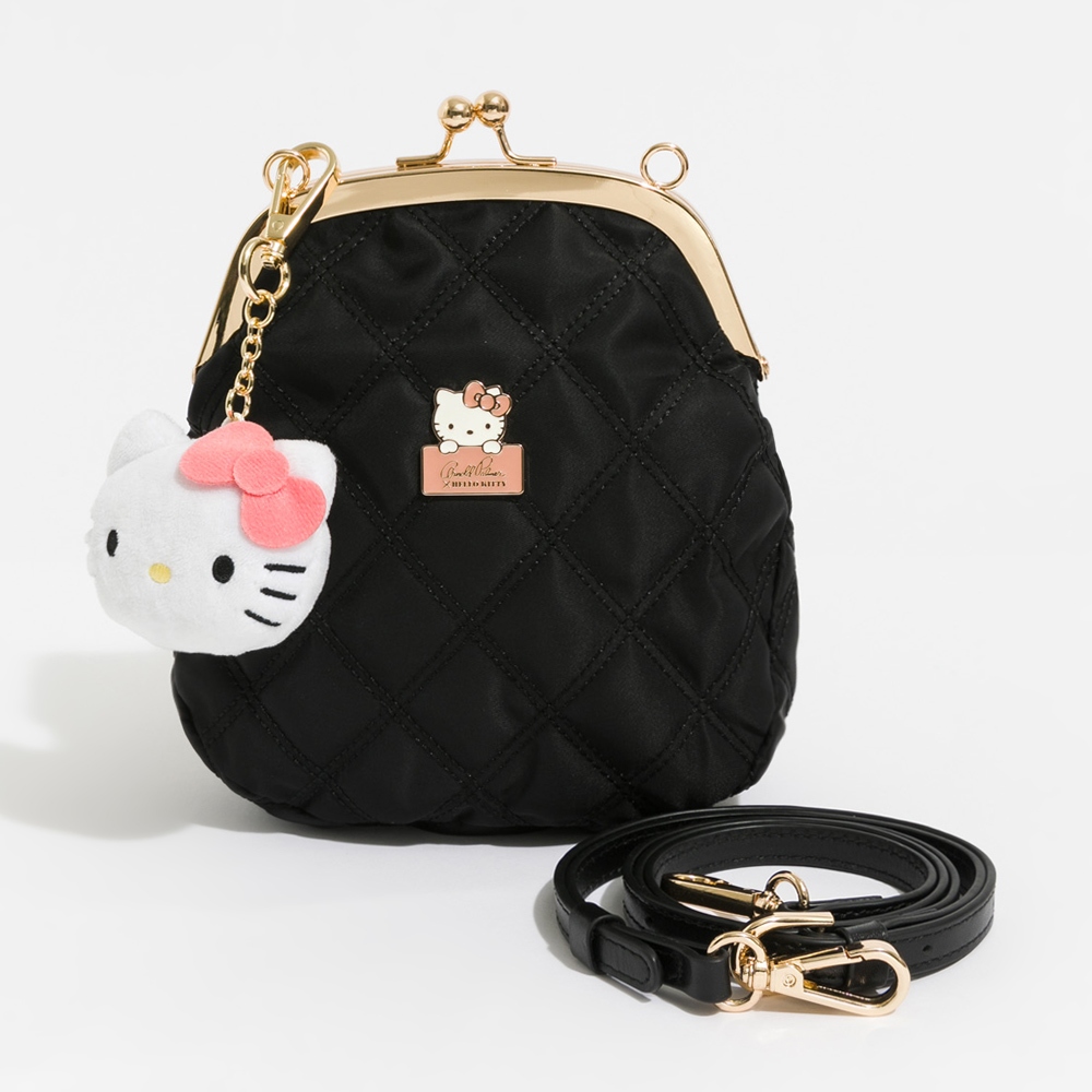 Hello Kitty Arnold Palmer Gold Shoulder Bag Pink Waffle Series Black Shopee Singapore