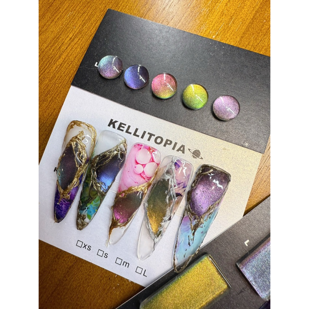 {Kelly Yan Made} Manicure Glue Phototherapy Cat Eye Color Warcraft Gem ...