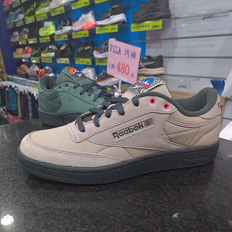 REEBOK Club C 85 Men s Normal Last Sports Casual Shoes 100201188 Khaki 10020118 Green Shopee Singapore
